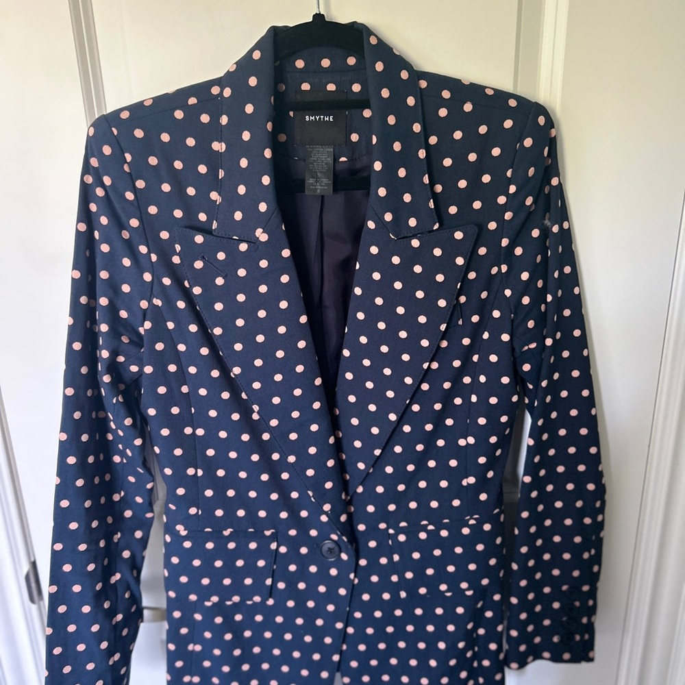 Smythe Navy Polka Dot Blazer - Picture 3 of 5
